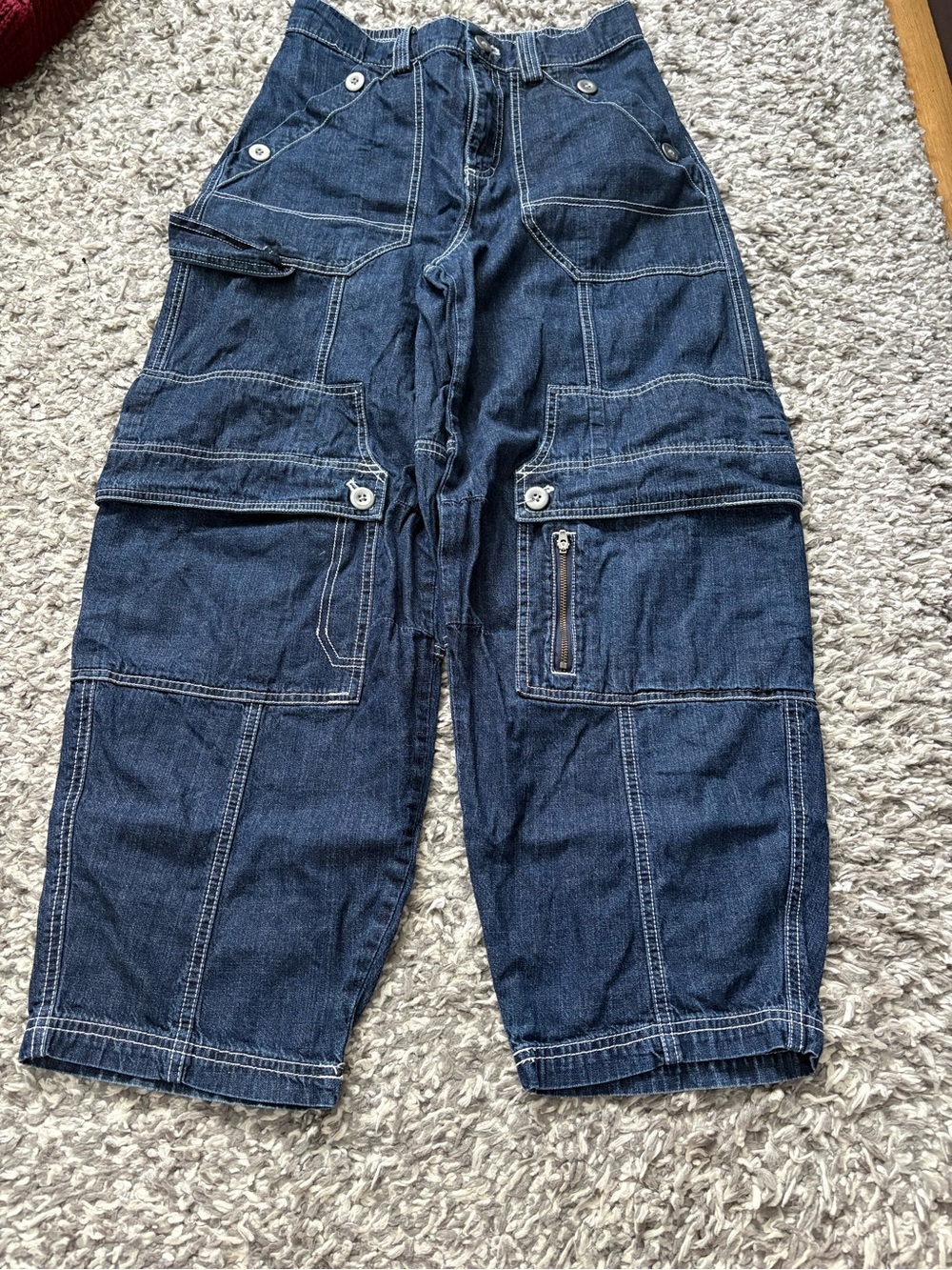 BDG Dark Blue Denim Waistband Detail Pants